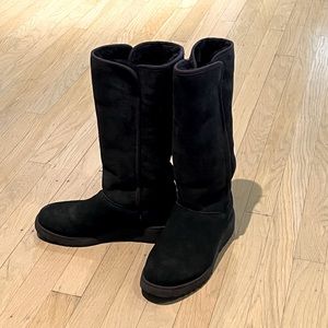 UGG Women’s Black Suede Tall Boots, US Size 6.5